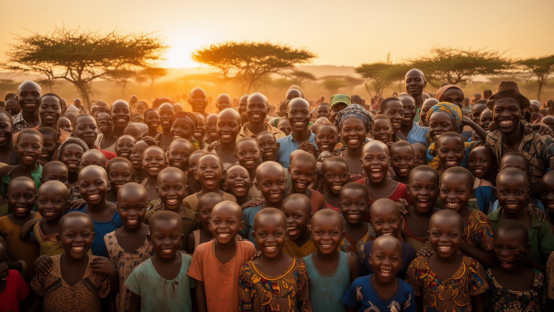 Une communauté africaine rassemblée, pleine d'espoir